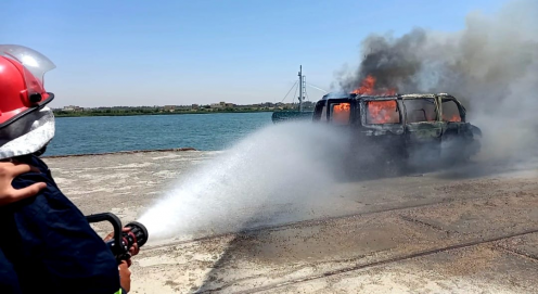 الموانئ تجري ممارسة افتراضية لإخماد حريق داخل مينا