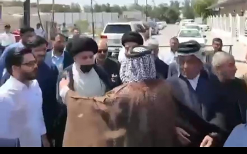 مقتدى الصدر يشارك في تشييع جنازة الفقيد الأمير مثن