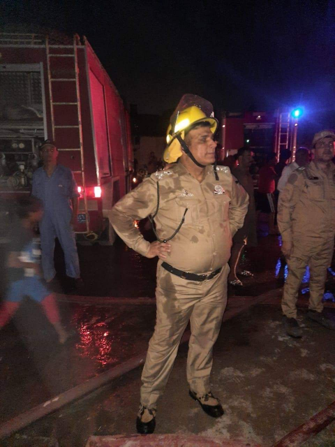 اخماد حريق اندلع في سوق العطارين بمنطقة العشار وسط