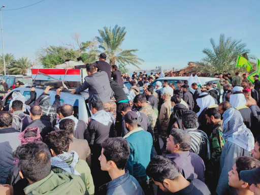 البصرة تشيع شهيدين من شهداء الحشد الشعبي استشهدا ف