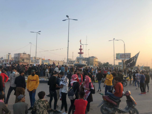  محتجون في البصرة يطالبون بالكشف عن المتورطين بقتل