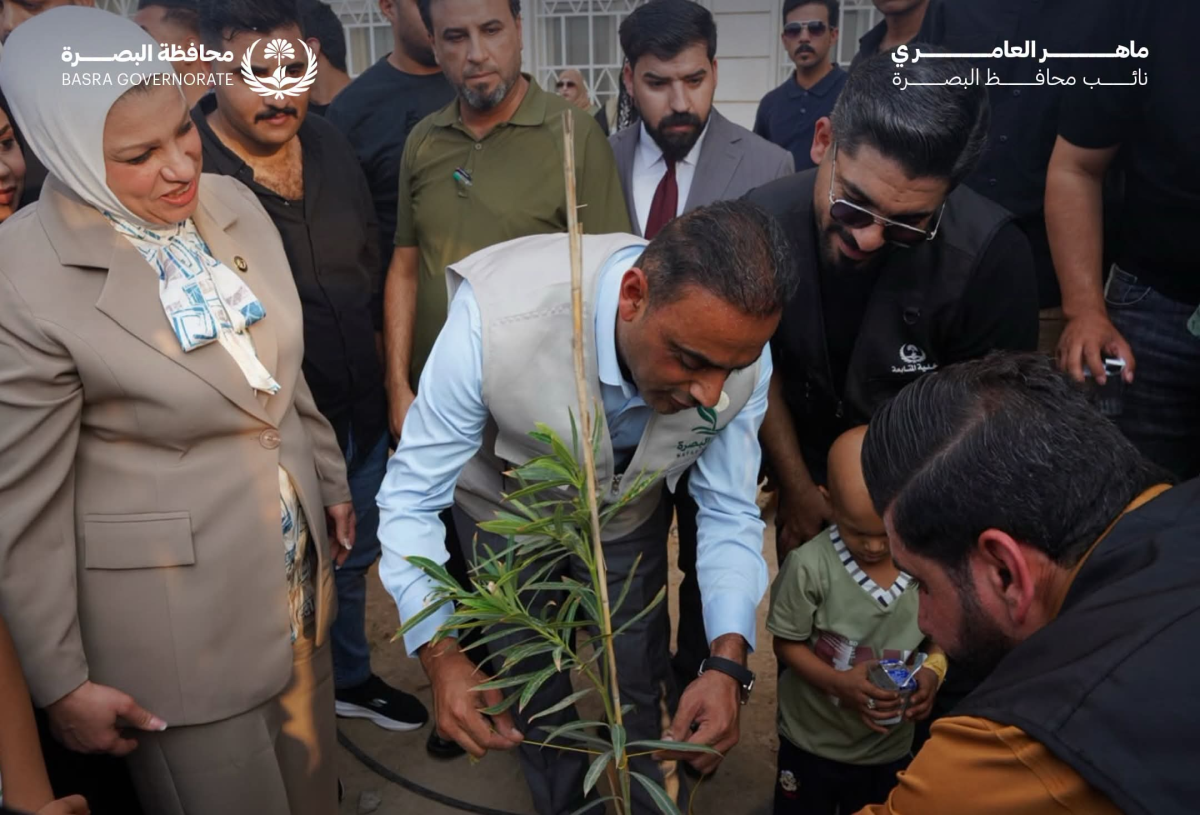 انطلاق  حملة " نفس البصرة"  لتشجير 100 الف شتلة 
