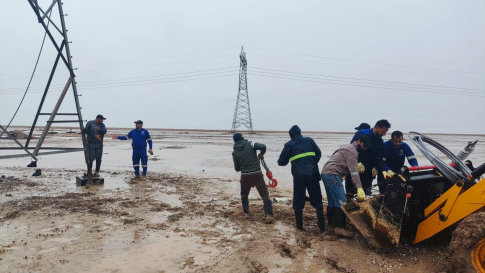 ملاكات نقل الطاقة الجنوبية تنجز اصلاح خط فاو _ ابو