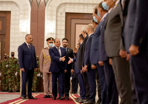 الكاظمي يستقبل  الرئيس المصري عبد الفتاح السيسي في