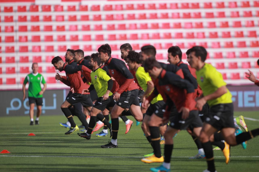 المنتخب الوطني يختتم تدريباته قبل مواجهة سوريا غدا