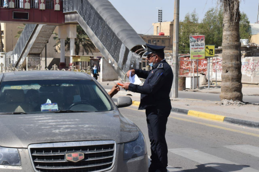 مرور البصرة تؤكد على التعامل مع مخالفي الحظر الصحي