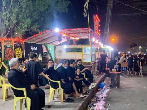 بالصور..... البصرة تشهد مراسيم مجالس العزاء الحسين
