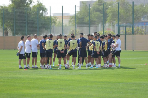 المنتخب الوطني يكثف تدريباته قبل مواجهة اليابان 