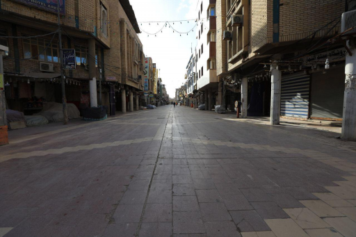 بالصور.. شوارع النجف خالية من المارة والمركبات