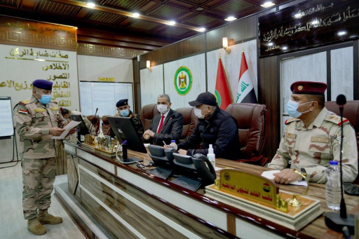 الكاظمي يترأس اجتماعا امنيا في قيادة عمليات بغداد 