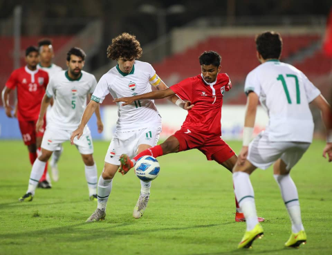 منتخبنا الأولمبي يحقق الفوز على منتخب المالديف بأر
