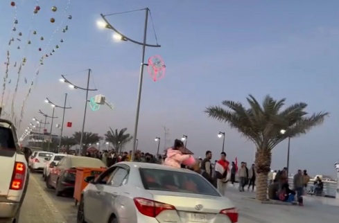 البصريون يحتفلون بفوز اسود الرافدين على اليابان 