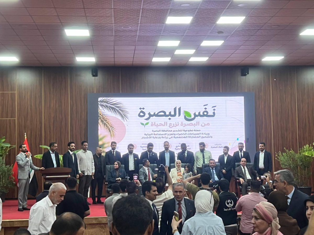 إطلاق حملة "نَفَس البصرة " لزراعة 100 ألف شتلة في 