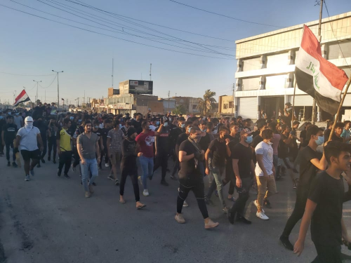 إجراءات أمنية مشددة بالقرب من مبنى مكتب نواب البصر