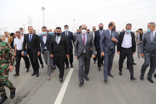 وزير النقل يفتتح طريق ومدخل ميناءي ام قصر المجهزة 