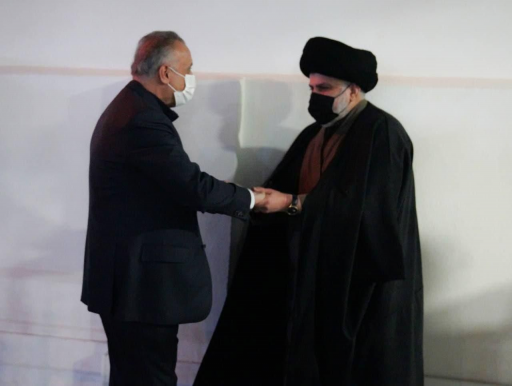 الكاظمي يزور الصدر ويبحث معه الواقع الخدمي في النج