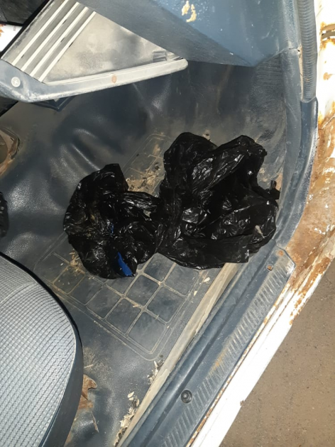 ضبط عجلة بيك اب بداخلها عبوة محلية الصنع في ابي ال