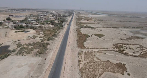انجاز اعمال اعادة تأهيل شارع نهر العز المؤدي لحقل 