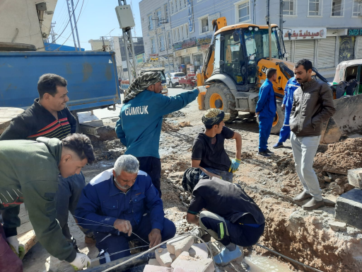 استحداث مغذي البتول الجديد في مدينة العمارة لفك ا