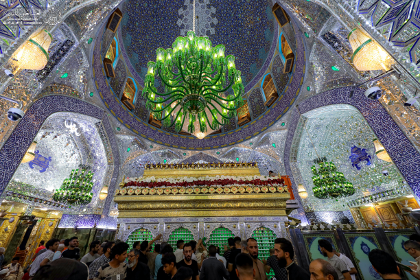 توافد جموع الزائرين الى مرقد  الامام علي ( ع) لتجد
