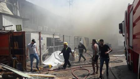 اخماد حريق اندلع في مطعم وسط النجف