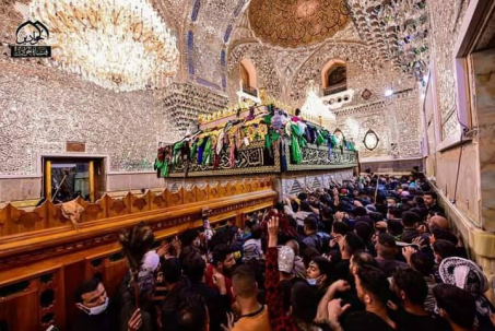 الحشود المليونية تزاصل زحفها بابتجاه مدينة الكاظمي