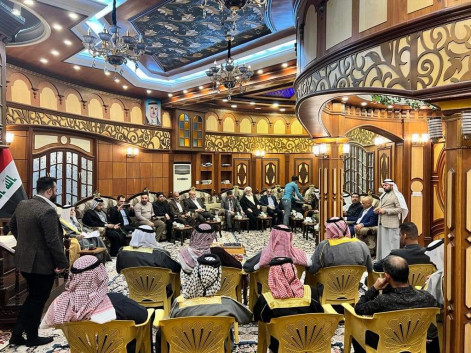 الربيعي يبحث  مع وجهاء أقضية شط العرب وأبي الخصيب 