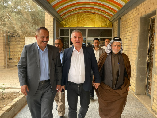 مدير عام الرقابة التجارية يتفقد خزين الحبوب في الم