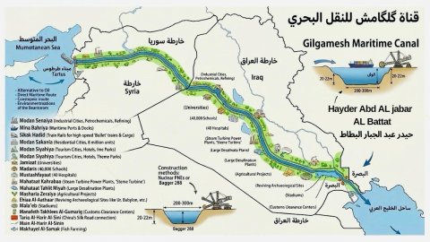 قناة  گِلگامش البحرية … لو نفذت لما تأثر العراق بمضيق هرمز