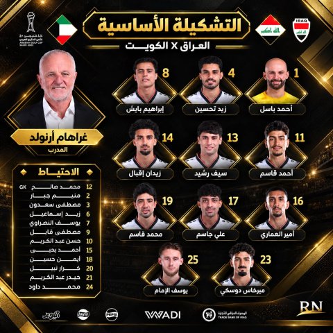 آرنولد يعلن عن تشكيلةُ منتخبنا الوطنيّ لمواجهةِ منتخبِ الكوي