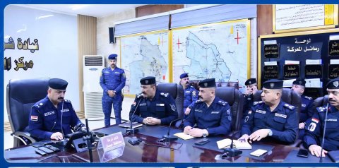 قائد شرطة ميسان يلتقي بمدراء الاجهزة الأمنية في المحافظة ويض