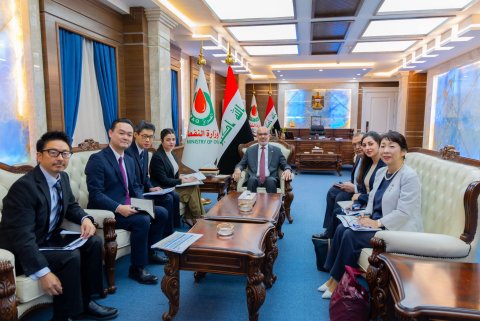 وزير النفط يبحث مع وفد ياباني سبل التعاون المشترك وآليات البدء بتشغيل مشروع FCC