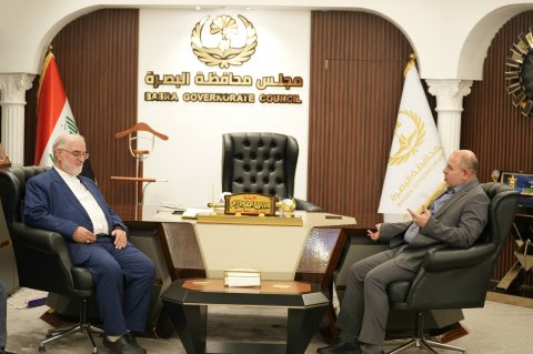 رئيس مجلس محافظة البصرة يستقبل القنصل الإيراني بمناسبة انتها