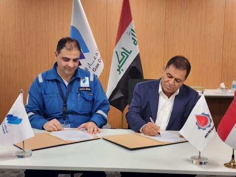 شركة غاز البصرة توقّع عقد استثمار الغاز واطئ الضغط في حقل غر