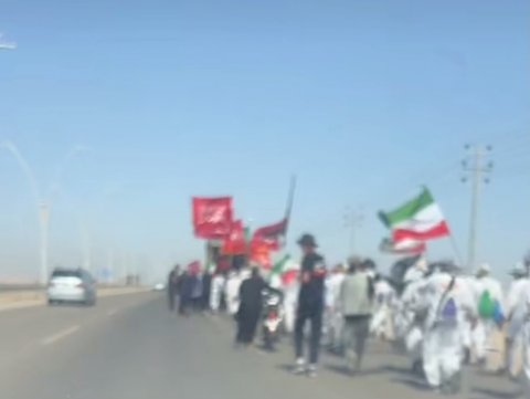 وصول الموكب الإيراني إلى محافظة البصرة متوجها إلى مدينة كربل