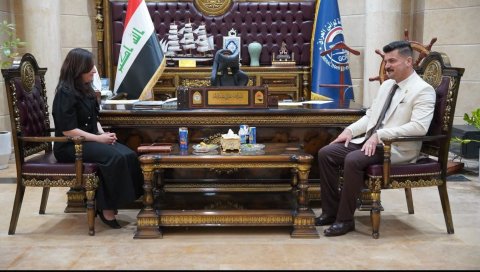 موانئ العراق تبحث مع الوكالة الألمانية (GIZ) تطوير الإدارة ا