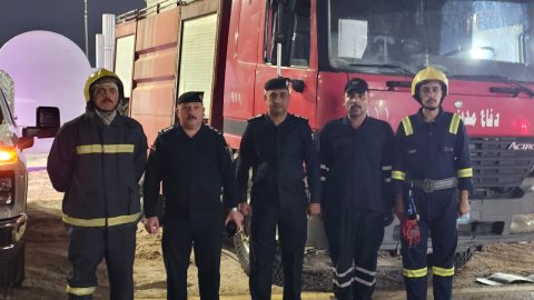 دفاع مدني البصرة يستنفر تشكيلاته لتأمين مباراة السد والاستقلال في المدينة الرياضية